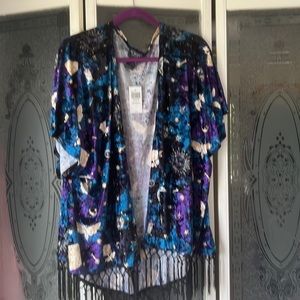 Crushed velvet kimono